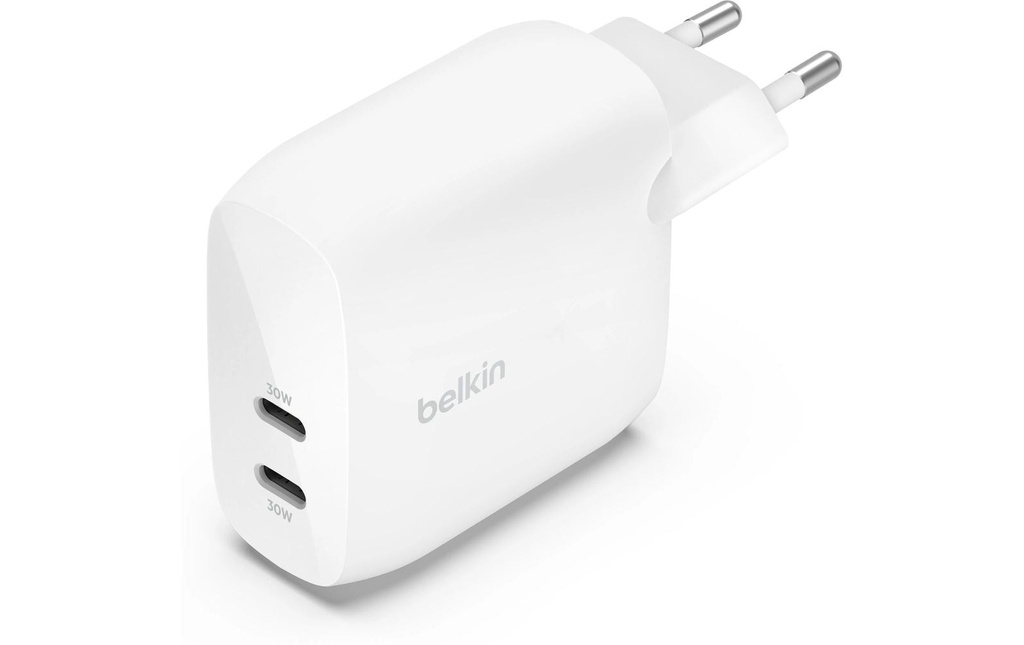 Belkin Chargeur mural USB Double USB-C Blanc