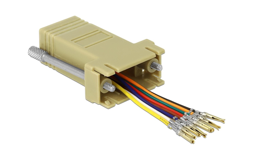 Delock Adaptateur RJ-45 - RS-232 DB9 (f-f) gris