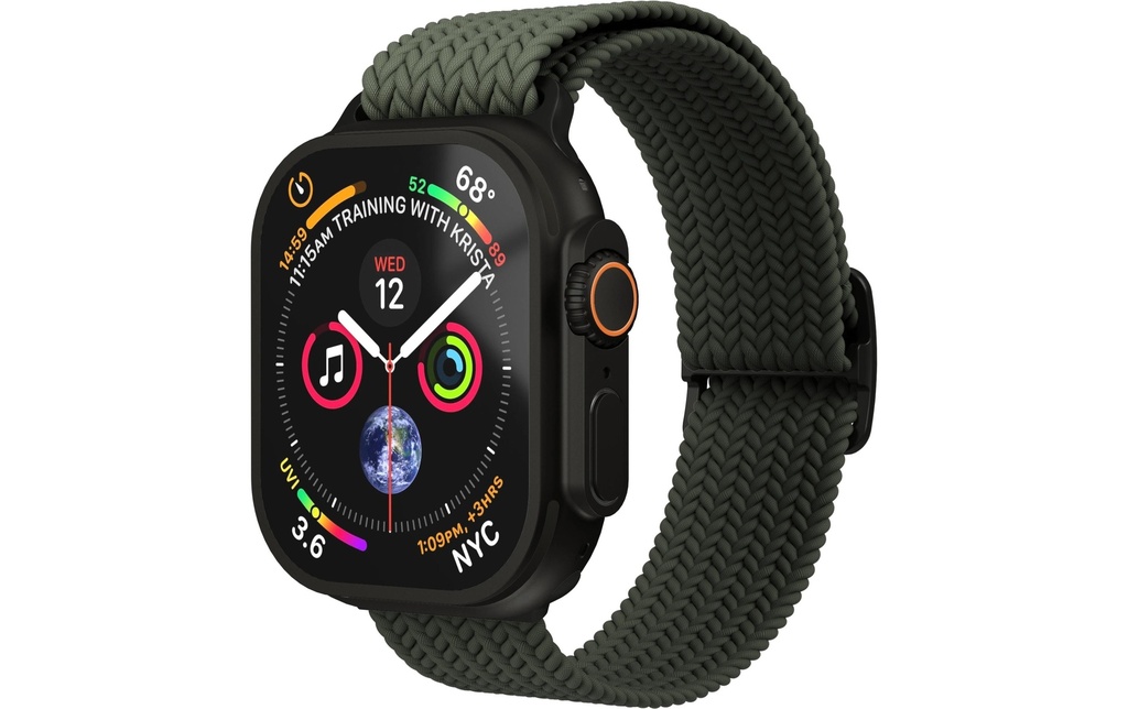 Vonmählen Bracelet Woven Loop Apple Watch 44/45/46/49 mm Olive Black