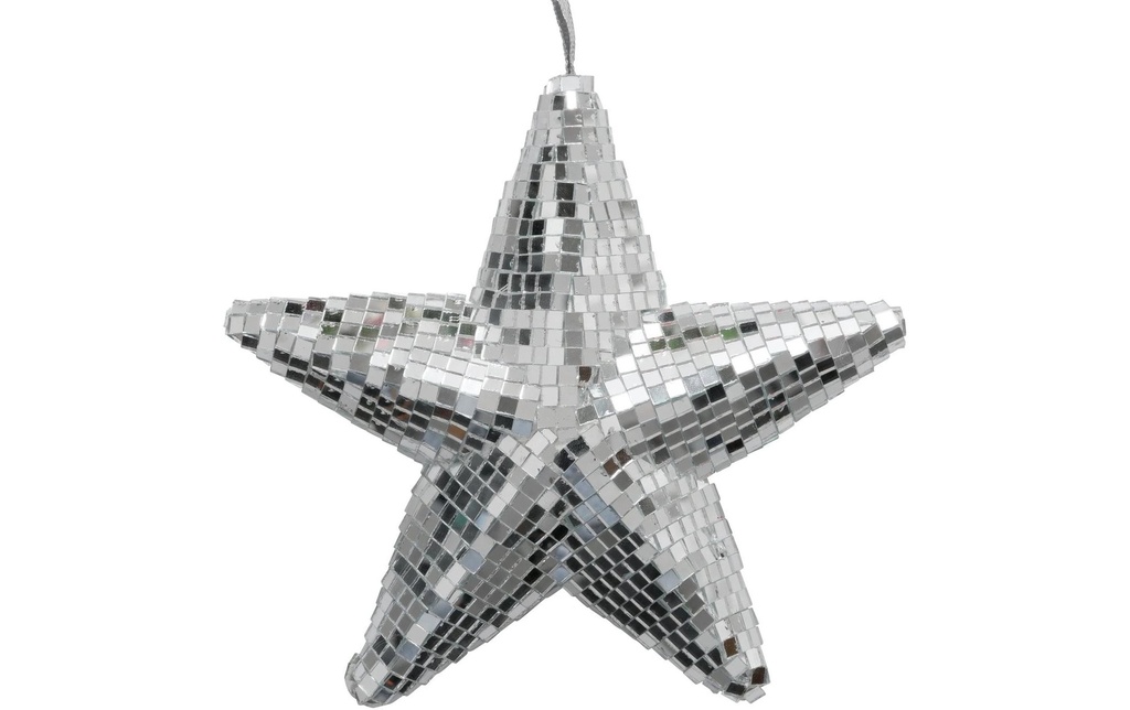 Boltze Décoration de Noël Étoile Disco argent, 20 x 20 cm