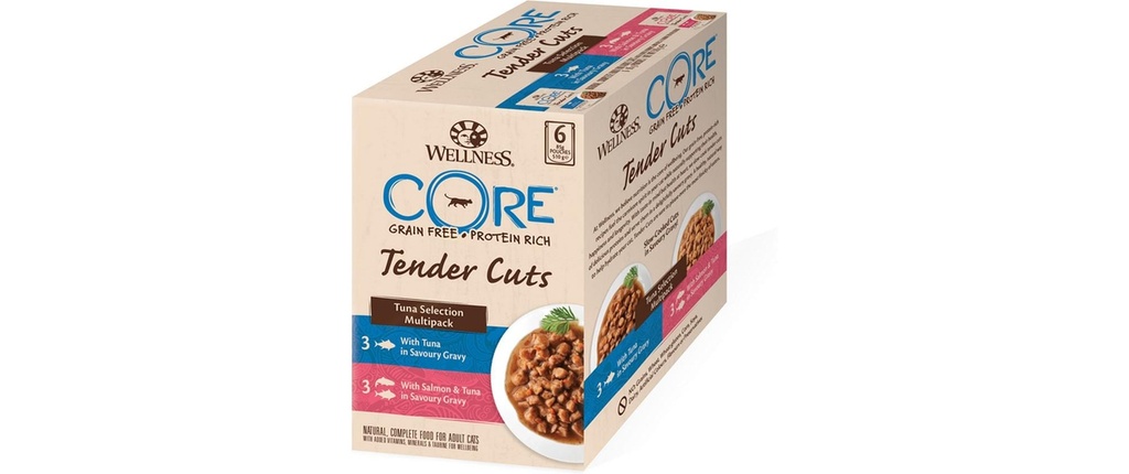 Wellness Core Alimentation humide Sélection de thon 6 x 85g