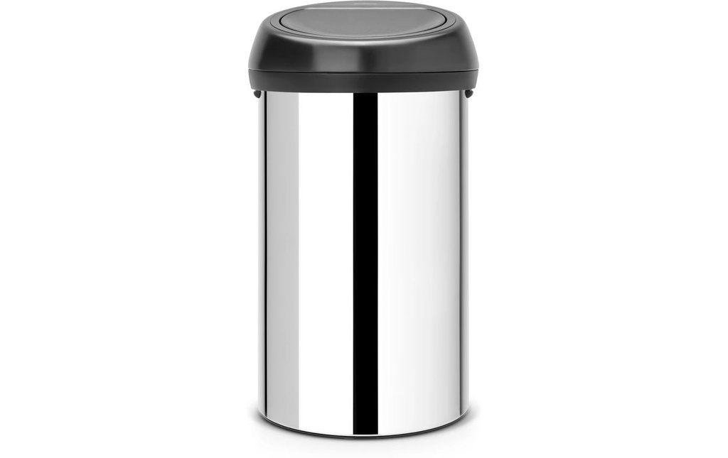 Brabantia Poubelle touch Bin 60 l, Noir/Argenté