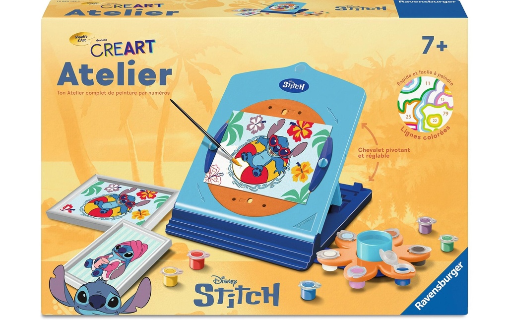 Ravensburger Peinture par numéros Set Atelier Stitch avec chevalet