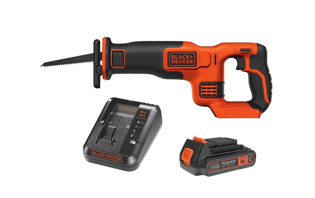 BLACK+DECKER Scie-sabre sans fil BDCR18 Kit 18 V