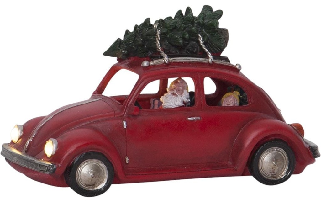 Star Trading Saint-Nicolas en voiture 3 LED, 25.5 cm, intérieur