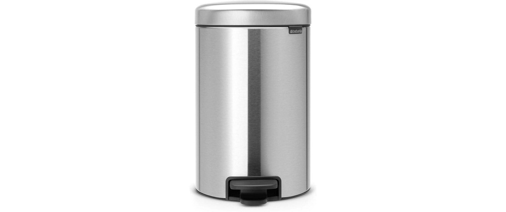 Brabantia Poubelle à pédale NewIcon Fingerprint Proof 12 l, Argent mat