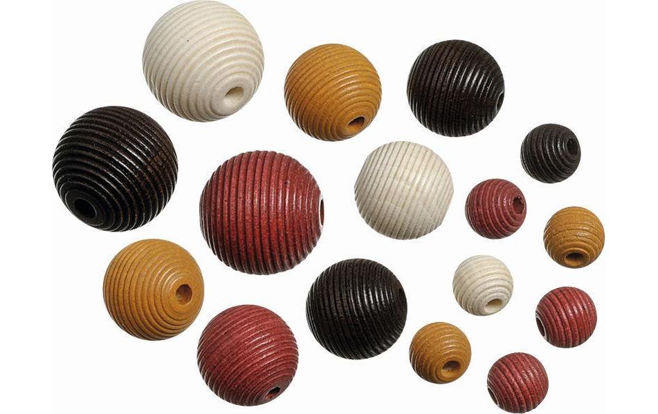 Knorr Prandell Billes de bois Mix 4 20 pièces, blanc ; noir ; brun