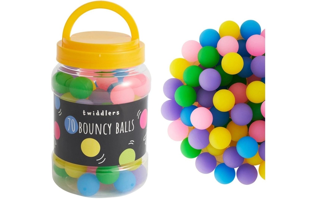 Twiddlers Balle en caoutchouc néon 70 pièces 70 pièces Plastique Multicolore