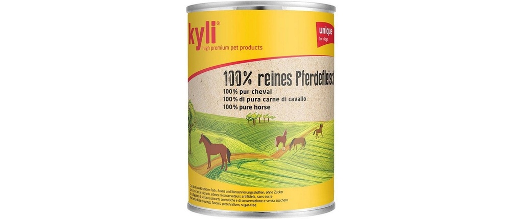 kyli Alimentation humide 100% viande de cheval 800 g