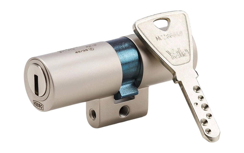 Yale Cylindre double CH, fonction Prio, 52.5/37.5 Profil rond de 22 mm