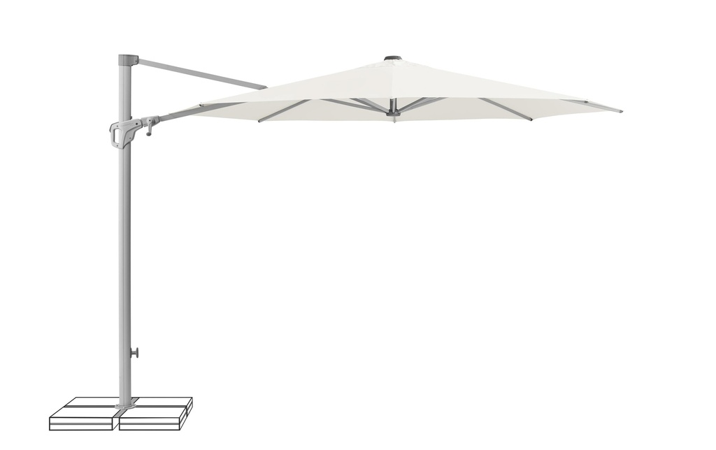 Suncomfort by Glatz Parasol Familyflex Blanc sable, Ø 300 cm