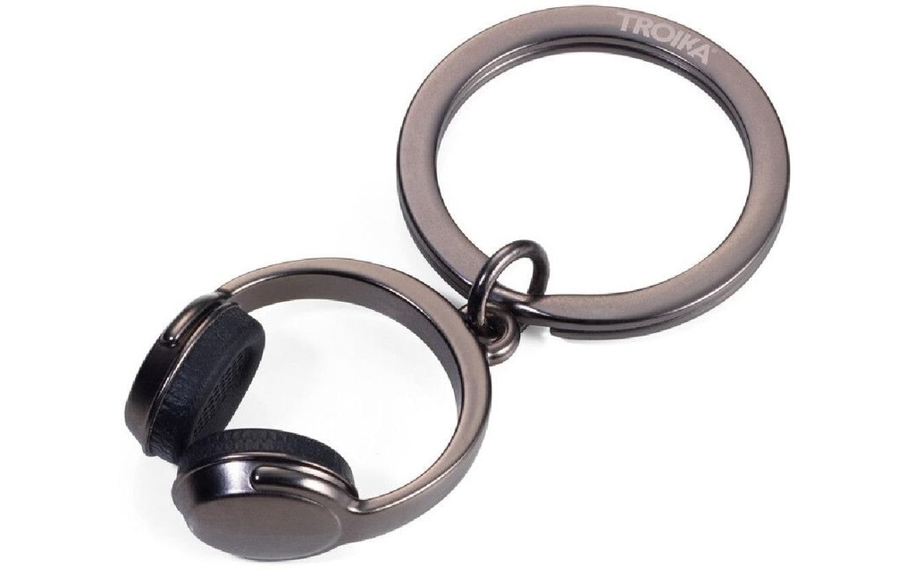 Troika Porte-clés Headphone black chrome