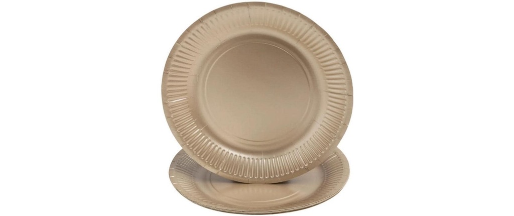 PRO nappe Assiettes jetables Métal doré 10 Pièce/s