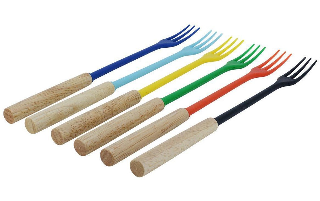 Kadastar Fourchette à fondue au fromage Protect Wood Colors 6 Personnes
