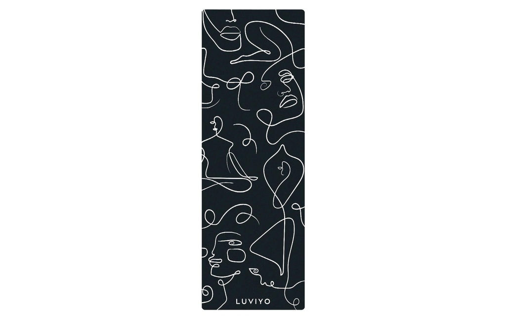 Luviyo Tapis de yoga tout-en-un Marbre noir