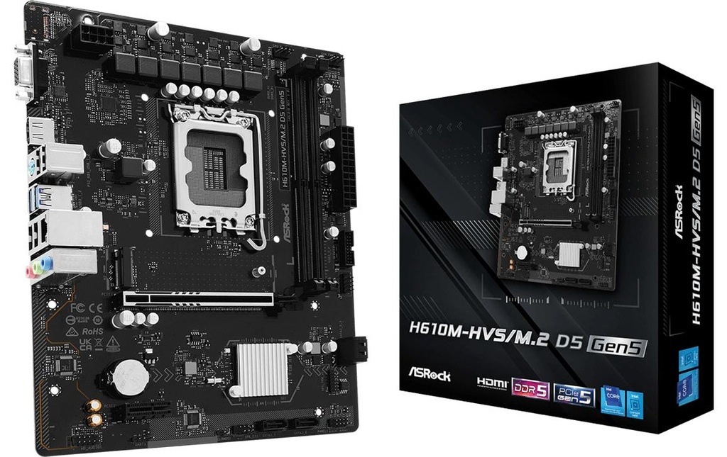 ASRock Carte mère H610M-HVS/M.2 D5