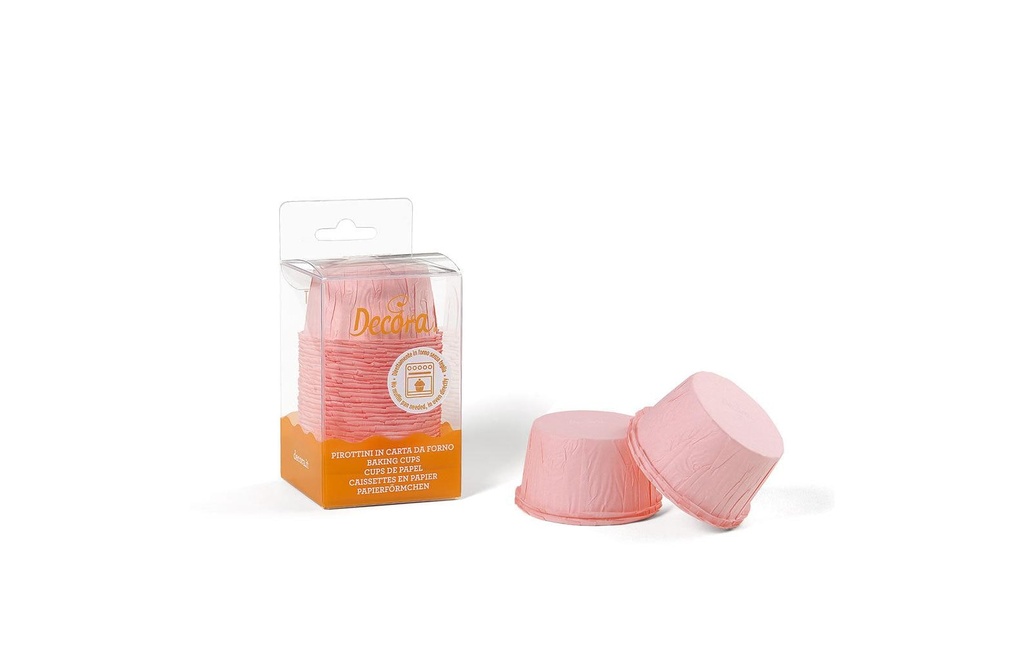 Decora Moule à muffins Ruffled, Rose, 25 pièces