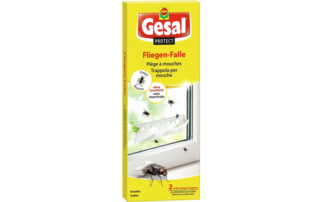 Gesal Piège à mouches Protect (2 pièges+6 bandes)