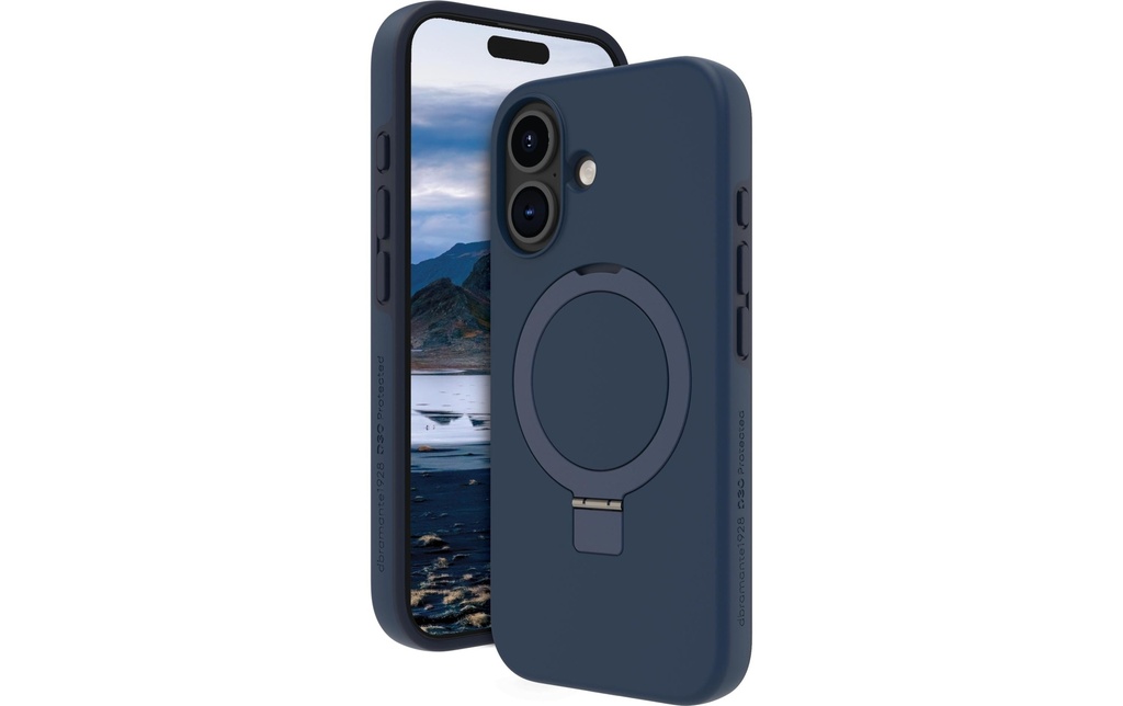 dbramante1928 Coque arrière Iceland Ultra D3O Kick iPhone 16 Plus Bleu