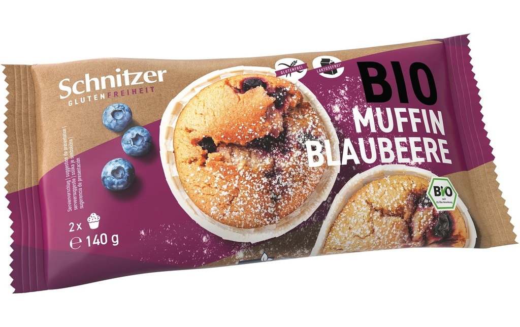 Schnitzer Pâtisserie Bio Muffin Blueberry sans gluten 140 g