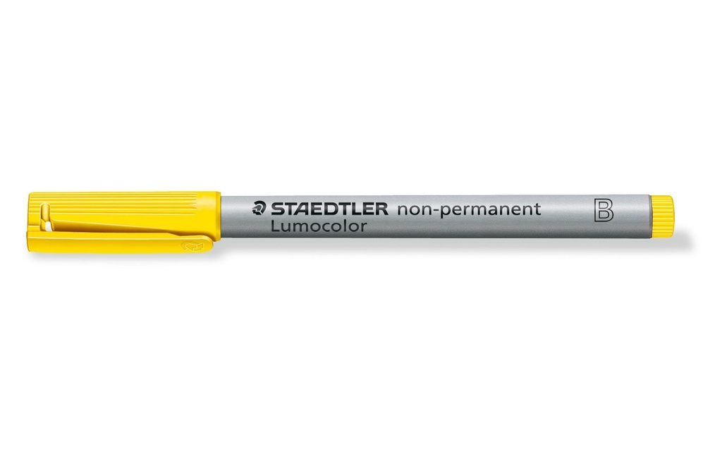 Staedtler Stylo à feuilles Lumocolor 312 Jaune, soluble dans l'eau, 10 pièces