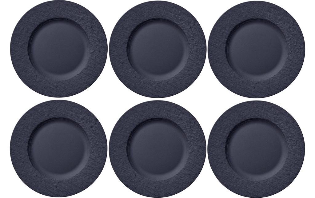 Villeroy & Boch Assiette non décorative Manufacture Rock Ø 27 cm, 6 Pièce/s, Noir
