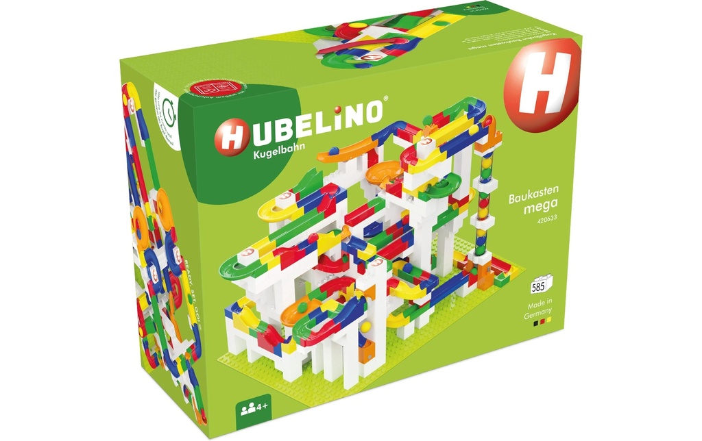 Hubelino Circuit de billes Jeu de construction Mega 585 pièces