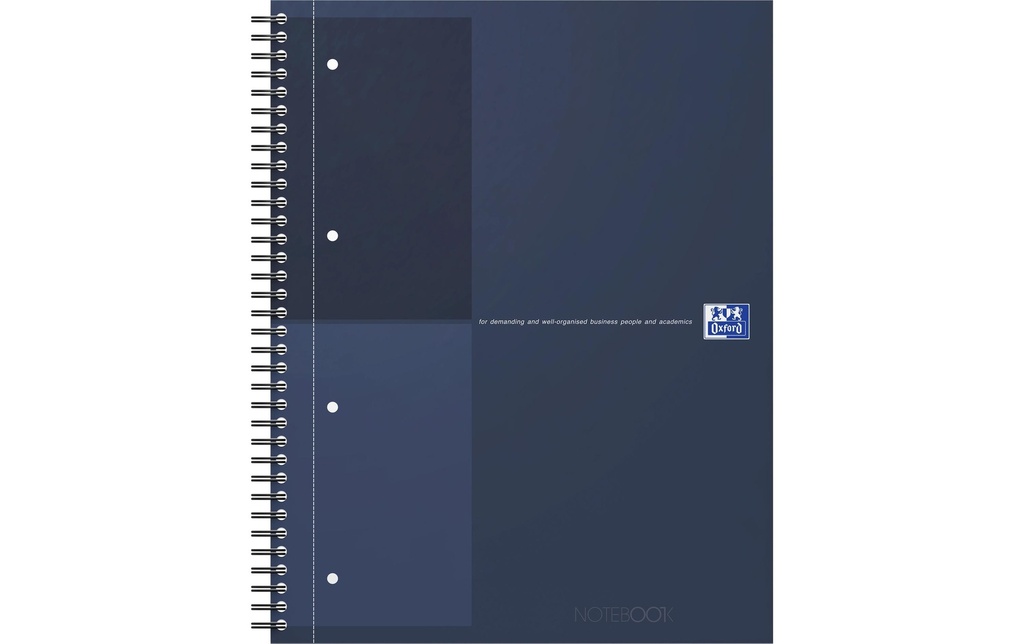 Oxford Bloc-notes A4, À lignes, Bleu foncé
