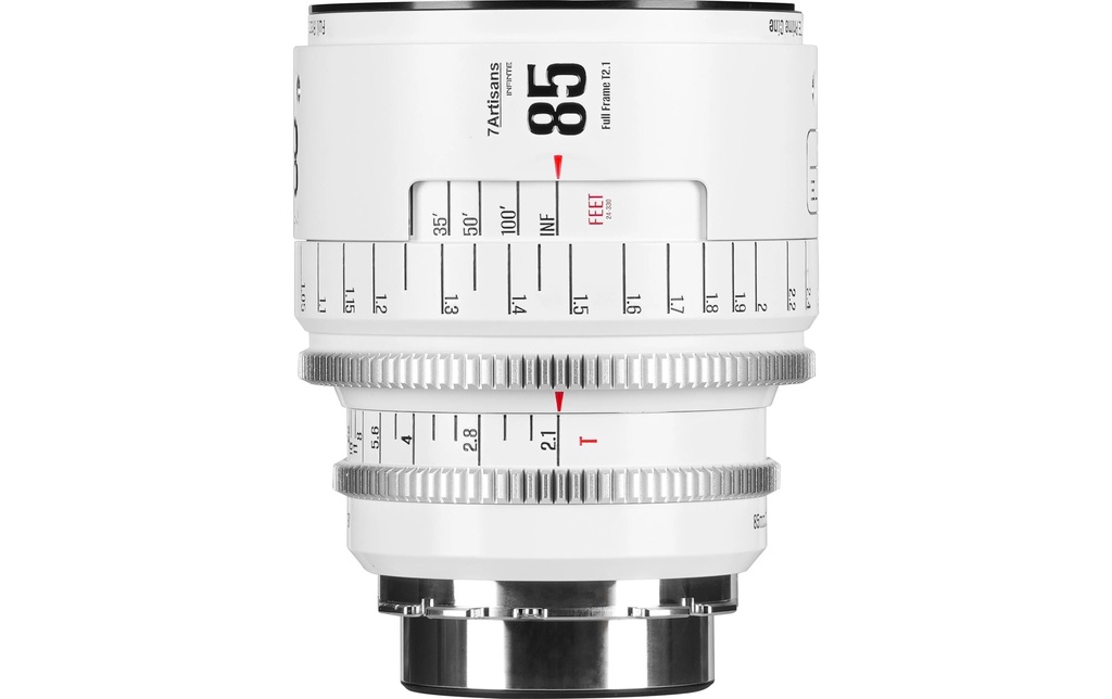 7Artisans Longueur focale fixe 85mm T/2.1 INFINTE Blanc – Arri PL
