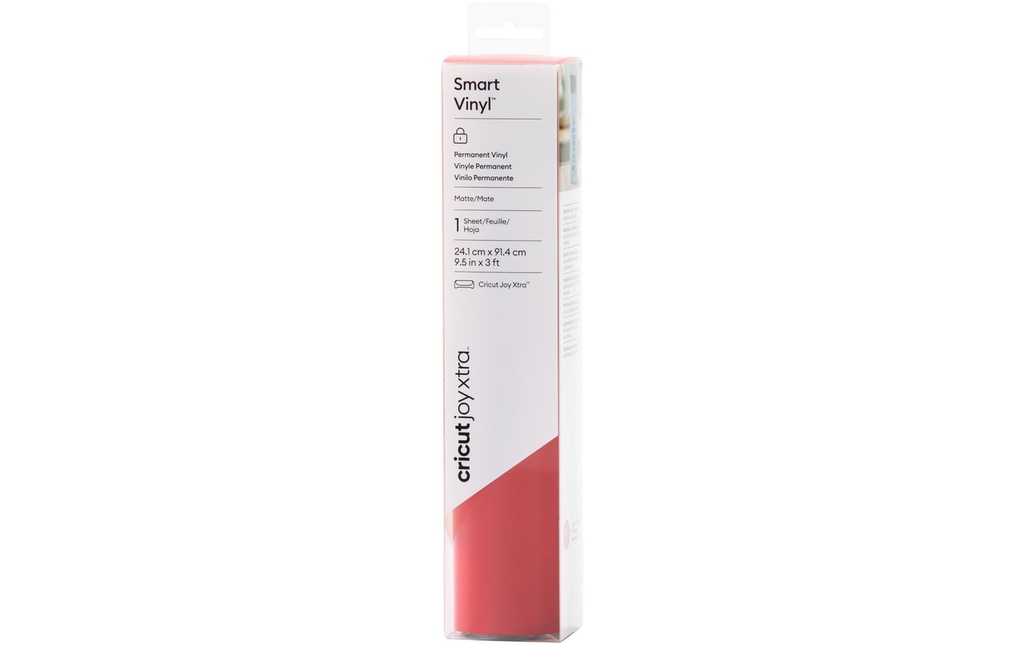 Cricut Film de vinyle Joy Xtra Smart permanent 24.1 x 91.4 cm, rouge