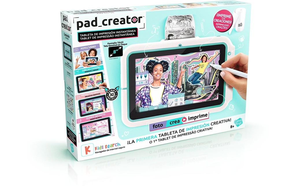 Canal Toys Instant Print Pad Creator Turquoise/Blanc