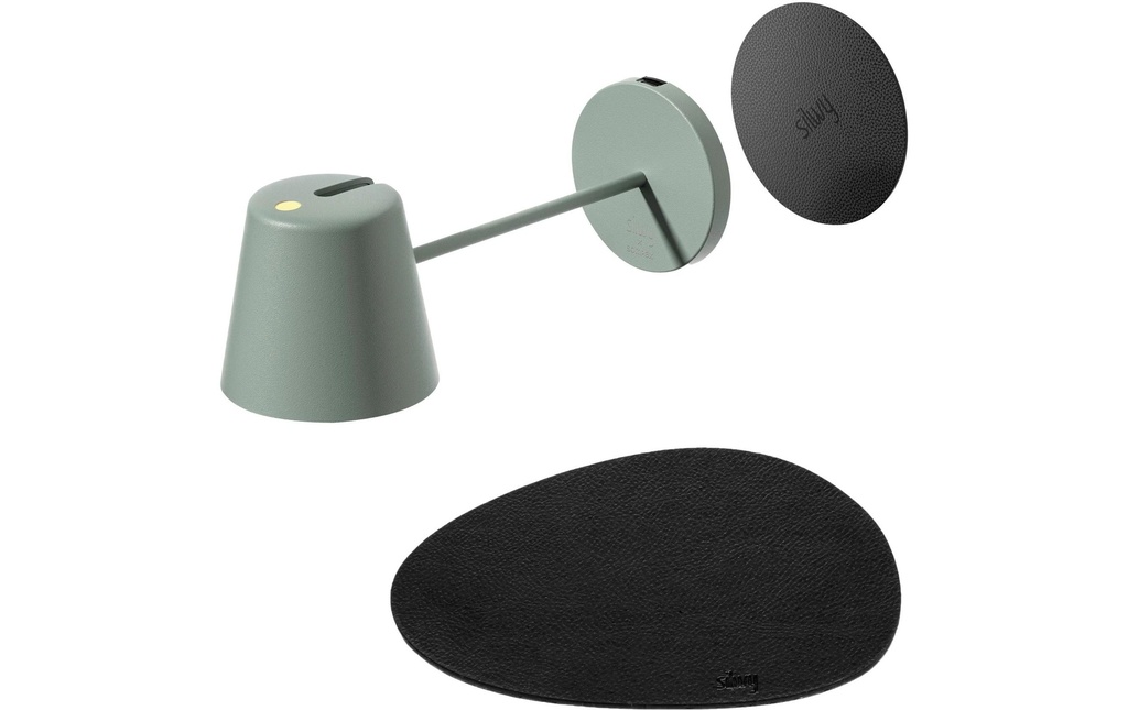 Silwy Lampe magnétique Portofino Olive, set de table et pad inclus