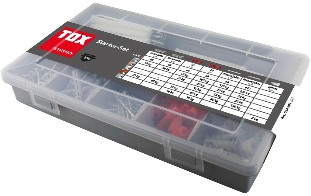 Tox-Dübel Chevilles Starter Set 264 Pièce/s
