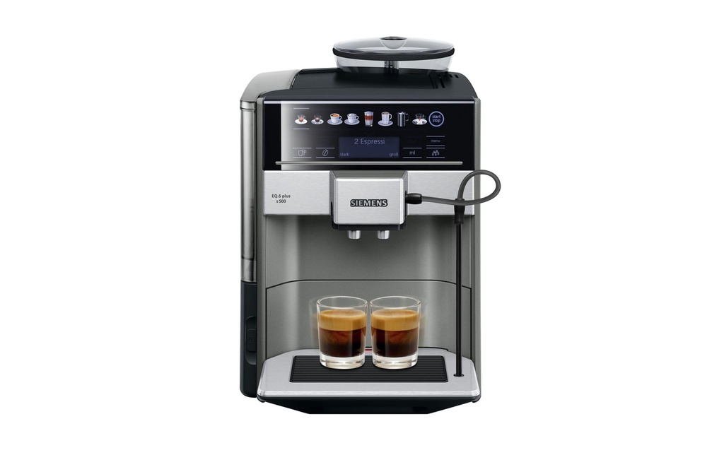 Siemens Machine à café automatique EQ.6 plus s500 Noir, Argenté
