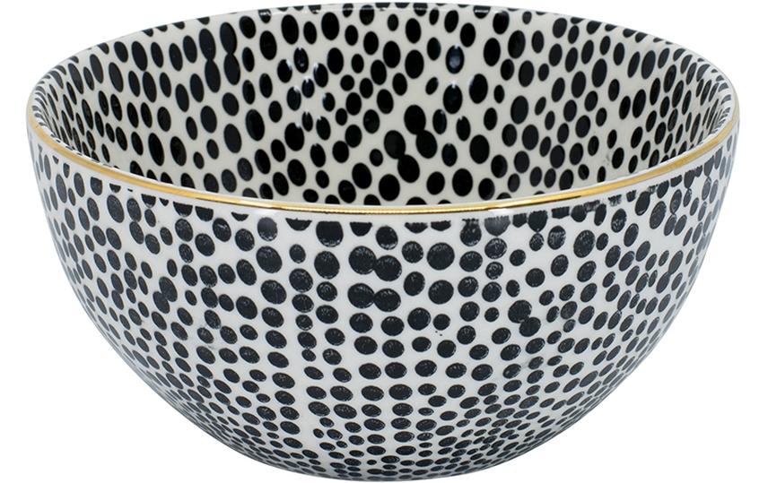 Kadastar Coupe Metropolitan Dots 15 cm, Noir/Blanc