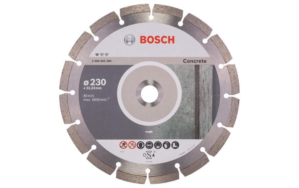 Bosch Professional Disque à tronçonner diamanté Standard for Concrete, 230 x 2.3 x 10 mm
