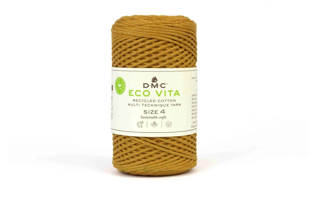 DMC Fil de coton Eco Vita 4 Jaune moutarde