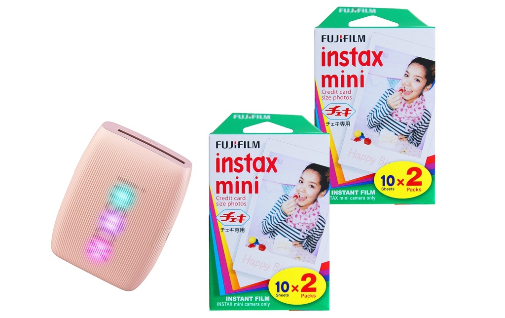 Fujifilm Imprimante mobile mini Link 3 Incl. 2x Duo Pack Rose