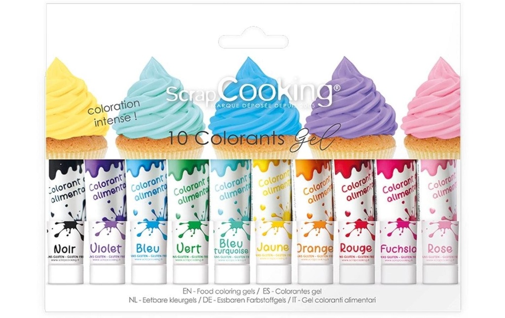 ScrapCooking Kits de colorants alimentaires Multicolore, 10x 20 g