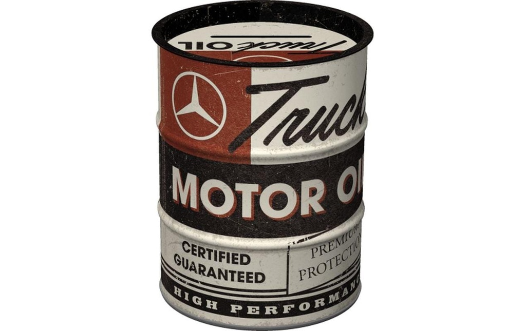 Nostalgic Art Tirelire Tonneau d'huile Daimler Truck Inscription