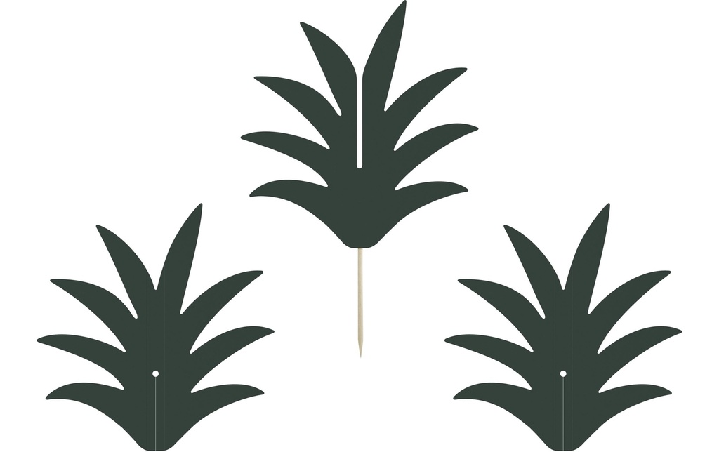 Partydeco Topper pour gâteau Aloha Ananas 6 Pièce/s, Vert
