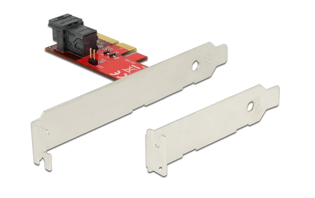 Delock Adaptateur de bus hôte Controller PCI-ex4 - U.2 Bracket FH+LP