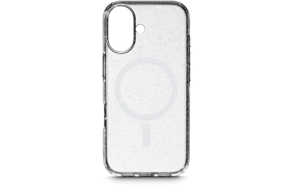 White Diamonds Coque arrière Mag Glitter Transparent pour iPhone 17