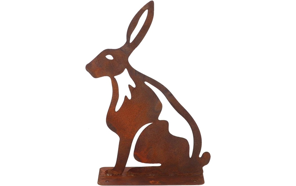 Esschert Design Figure décorative Lapin Rouille