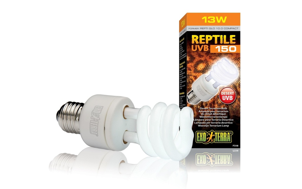 Exo Terra Lampe pour terrarium Reptile UVB150 E27, 13W, 15.4 cm