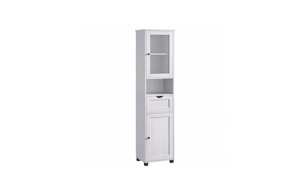 VASAGLE Vitrine Style maison de campagne 40 x 165 cm, Blanc