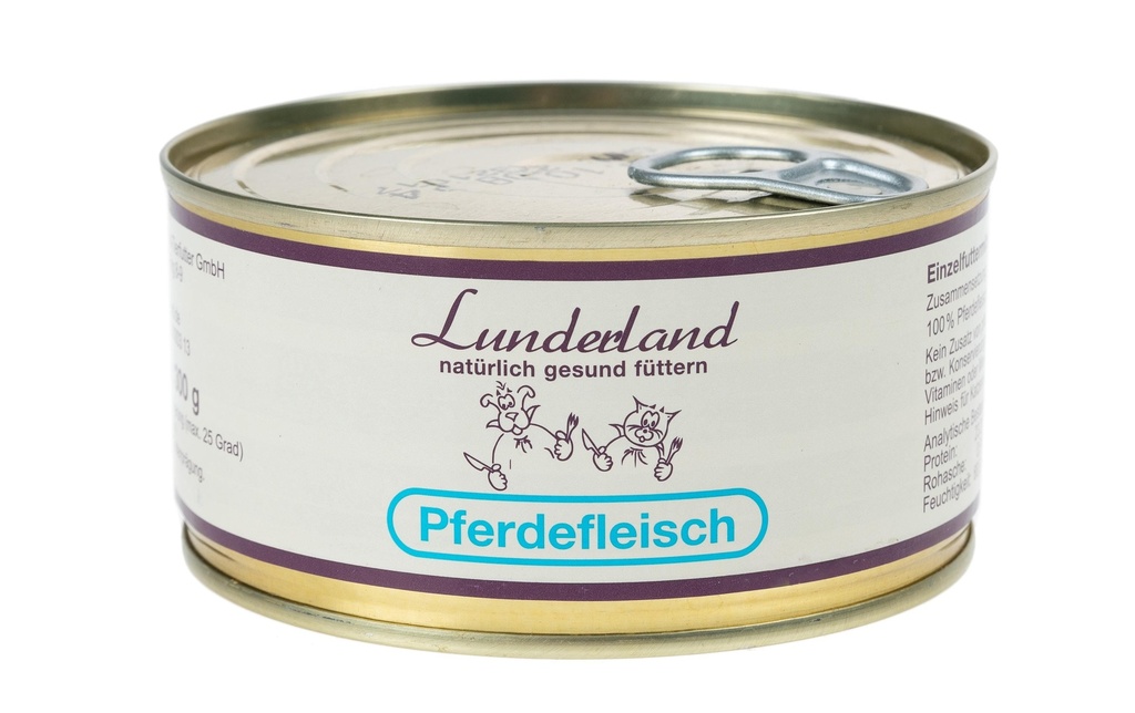 Lunderland Alimentation humide Viande de cheval, 300 g