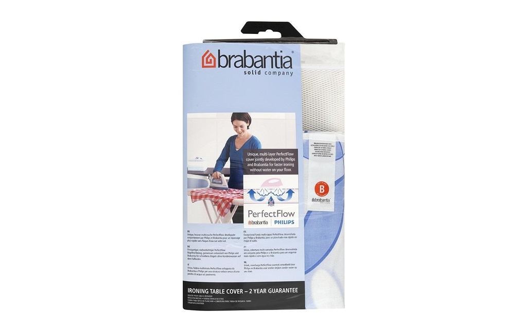 Brabantia Housse de planche à repasser Perfect Flow 124 cm x 38 cm