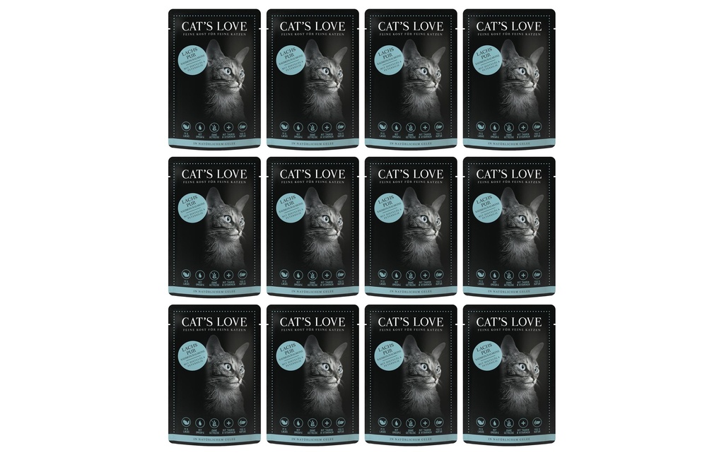 Cat's Love Alimentation humide Adulte saumon, 12 x 85 g