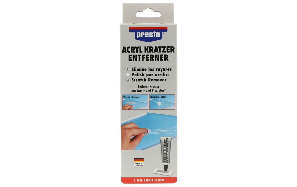 Presto Kits de réparation Décapant pour rayures acryliques